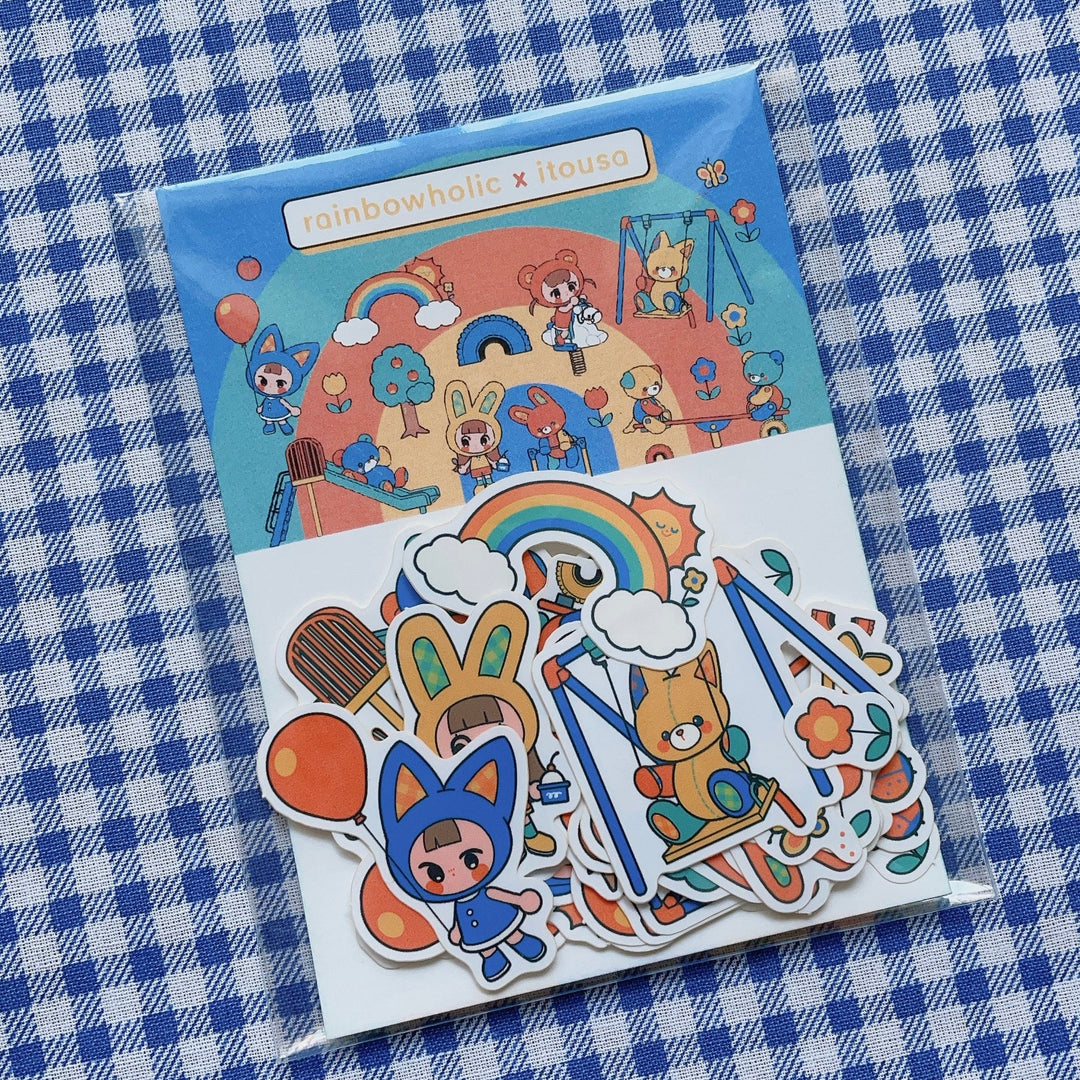 (FS011) Rainbowholic x itousa Playground Flake Seal