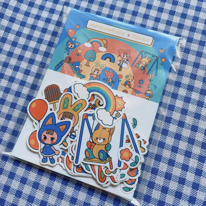(FS011) Rainbowholic x itousa Playground Flake Seal