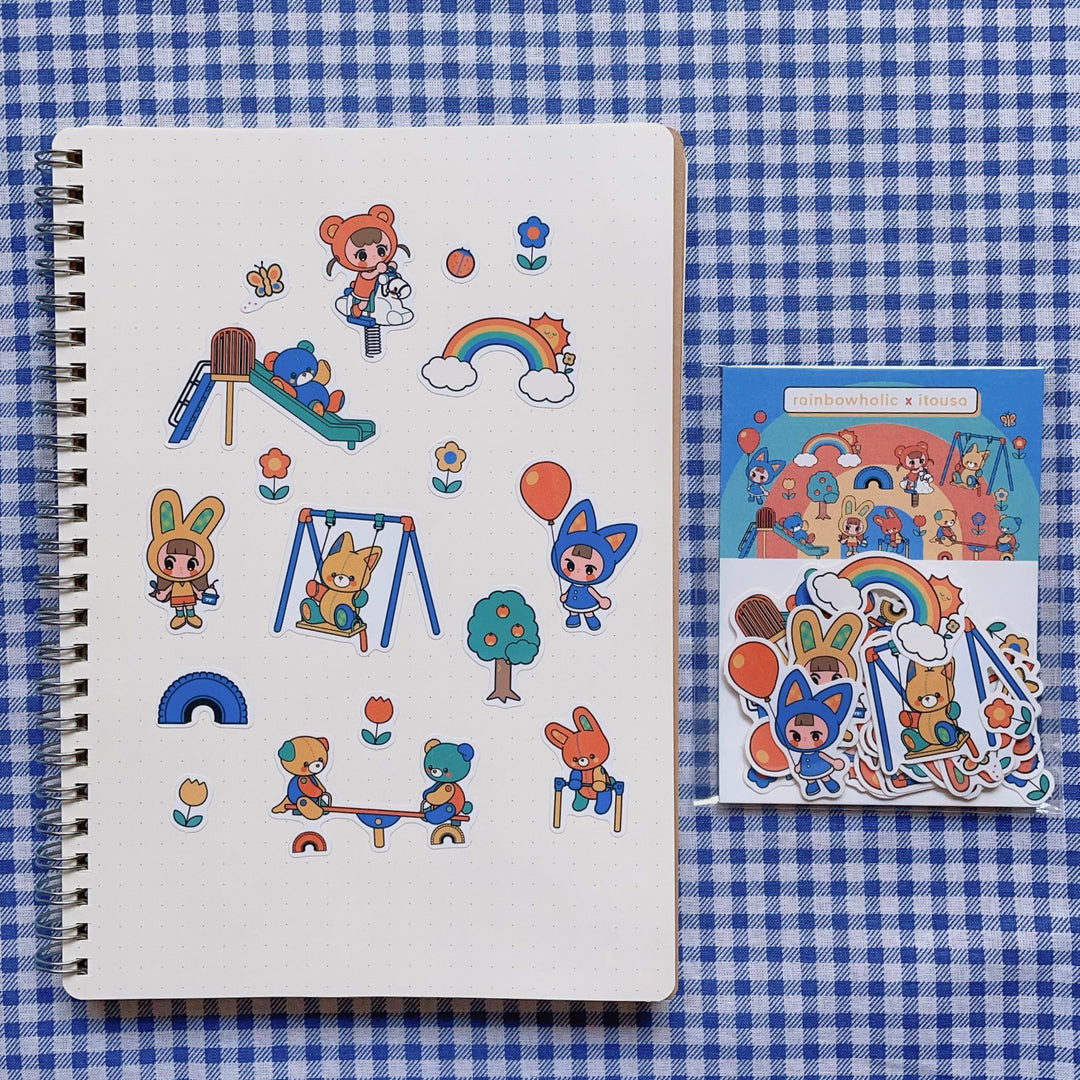 (FS011) Rainbowholic x itousa Playground Flake Seal