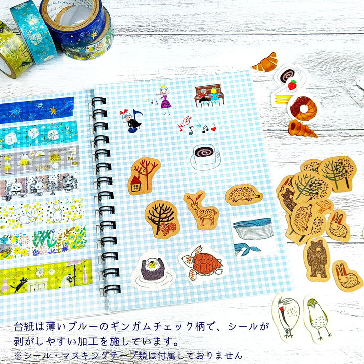 Shinzi Katoh Spring Flower Bunny Sticker Collection Notebook