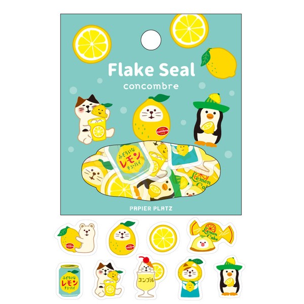 Papier Platz Flake Seal concombre lemon