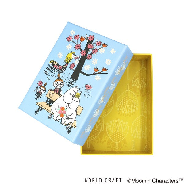 Moomin Lake Postcard Storage Box (blue/yellow)