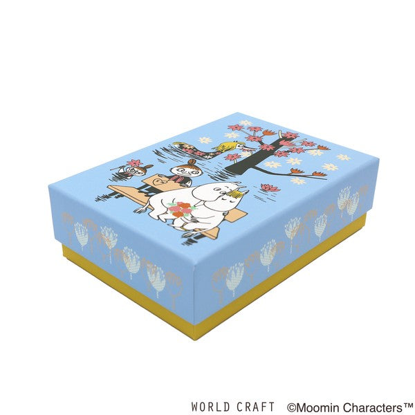 Moomin Lake Postcard Storage Box (blue/yellow)