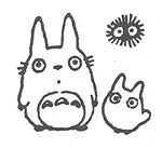 My Neighbor Totoro Mini Stamp (mid totoro & small totoro)
