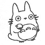 My Neighbor Totoro Wooden Stamp (mid totoro)