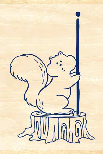 Beverly Wooden Stamp (squirrel)