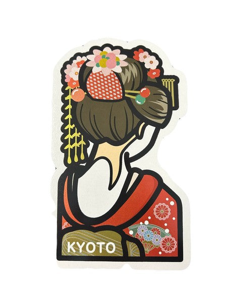 Postal dorada premium / Maiko en Kioto