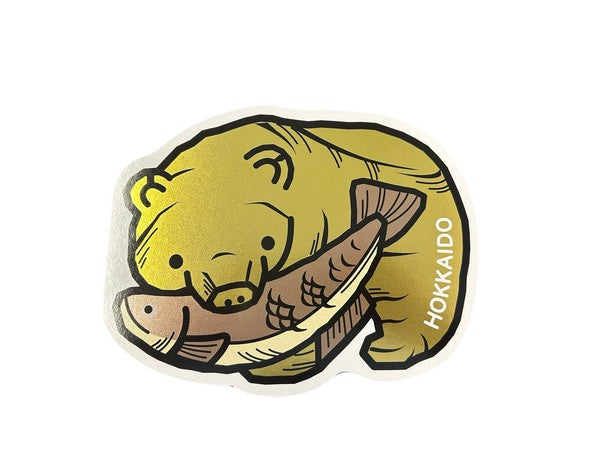 Premium Gold Postcard / Wood Carved Bear