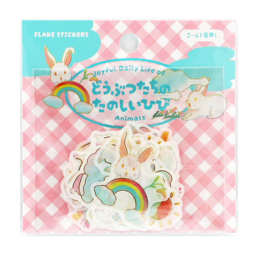World Craft Joyful Daily Life of Weather Fluffy Rabbit Flake Seal