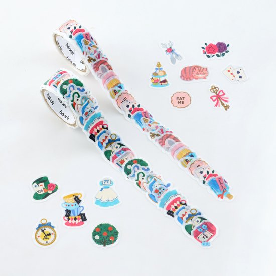 Bande Little Alice's Tea Party Masking Tape Sticker Roll Set(2 pcs)