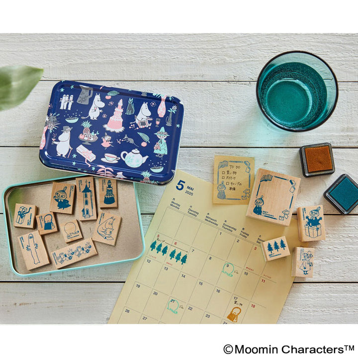 [LIMITED / RARE] Japanese Magazine with Moomin Characters Stamp and Ink with Tin Can Set (Copy)