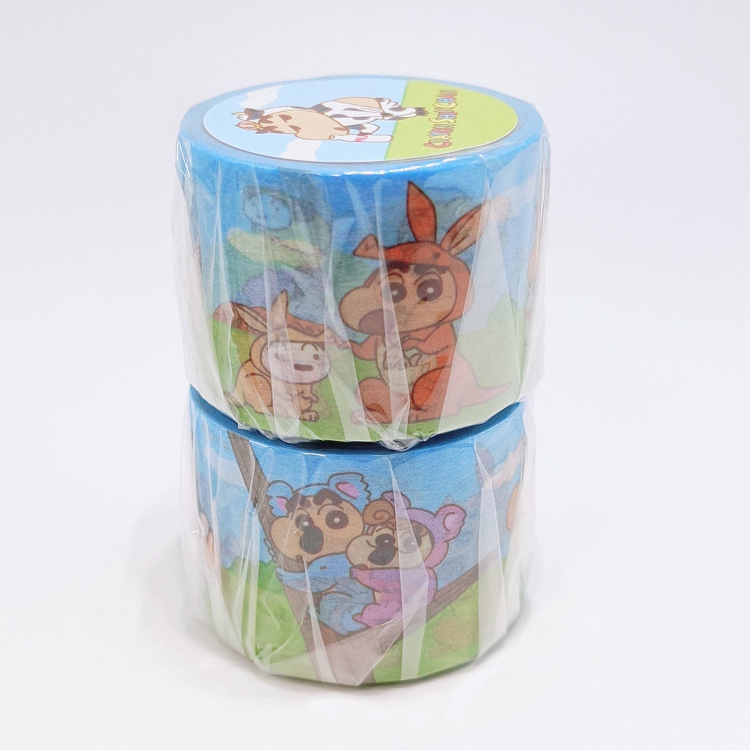 Crayon Shinchan wide washi tape - animal farm