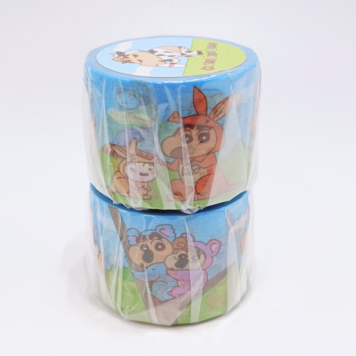 Crayon Shinchan wide washi tape - animal farm