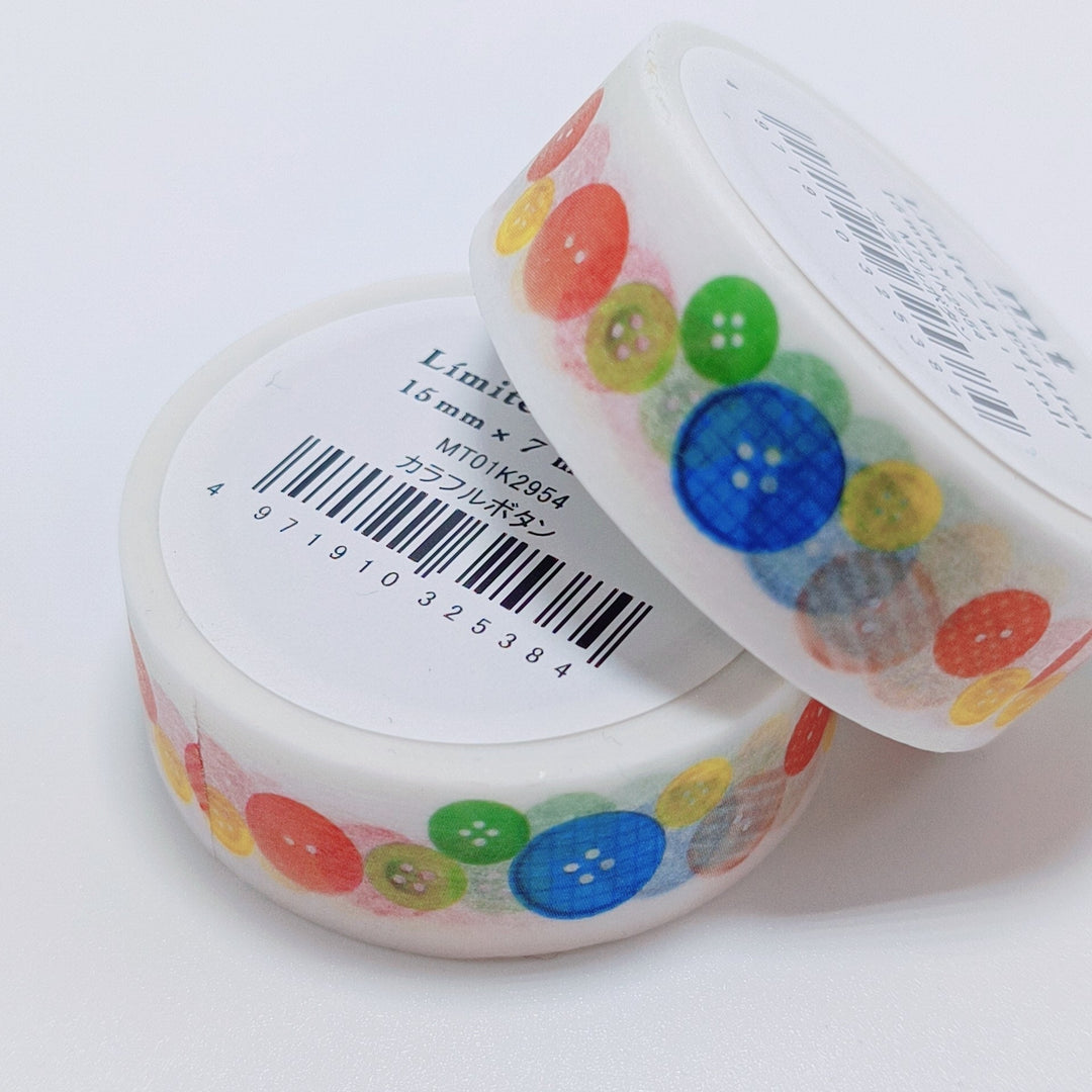 [Limited Edition] mt colorful button washi tape