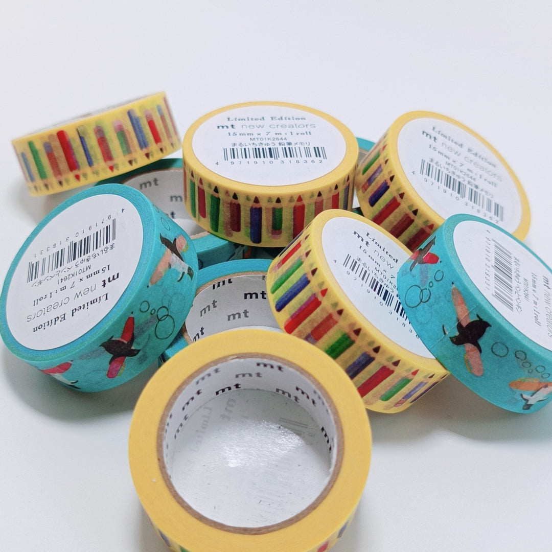 [Event Limited] MT Limited Edition New Creators Colored Pencils & Penguin Surfer Washi Tape Set (Set of 2)