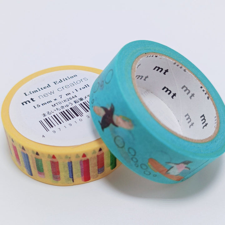 [Event Limited] MT Limited Edition New Creators Colored Pencils & Penguin Surfer Washi Tape Set (Set of 2)