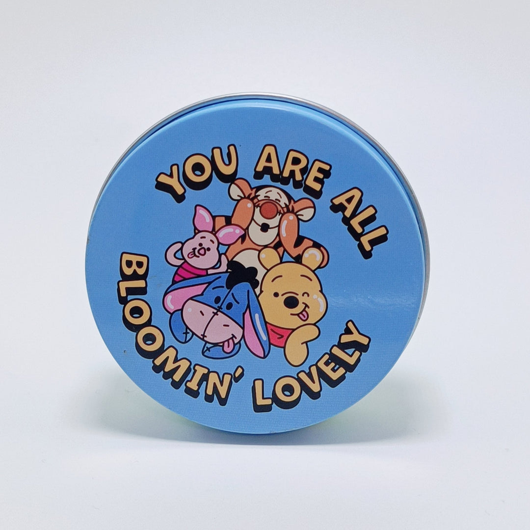 Winnie the Pooh Flake Sticker and Round Tin Can Set (50 stickers)