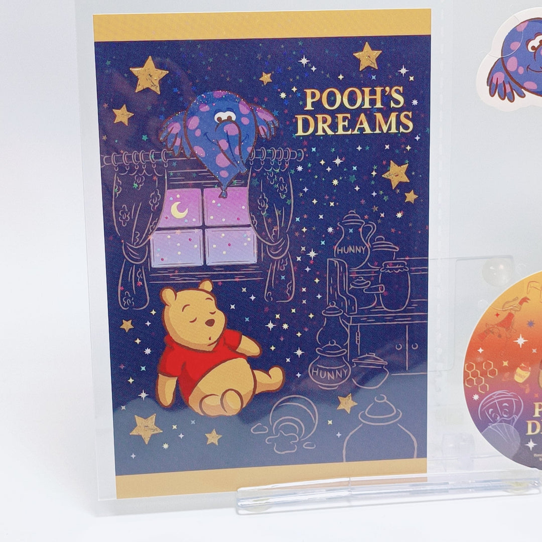 Juego de postales y pegatinas Los sueños de Pooh de Tokyo Disney Resort (3 uds.)