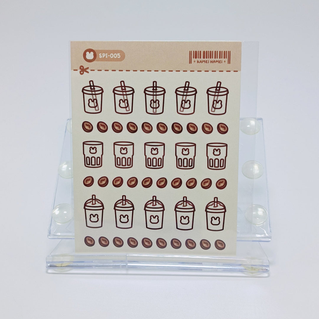 Kamei Hamei Mini Sticker Sheet Set (3 pcs. Drink & Video)