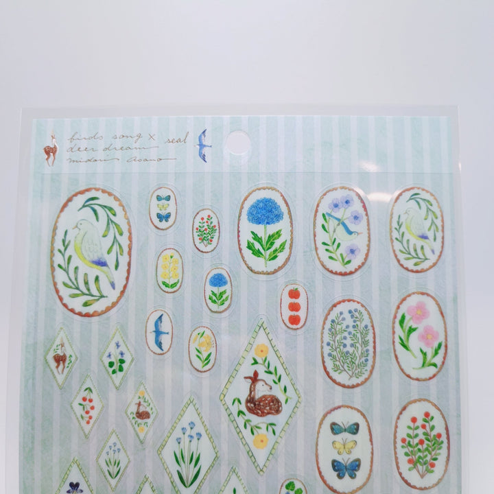 Midori Asano Bird Song & Deer Dream Sticker Sheet