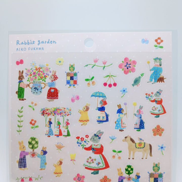 Aiko Fukawa Rabbit Garden Sticker Sheet