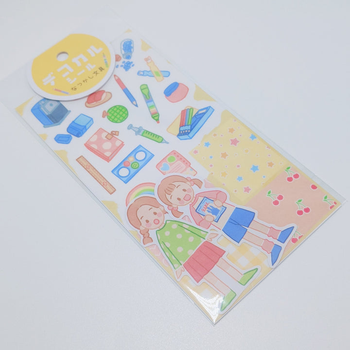 Decokaru Sticker Sheet Set (2pcs. sweets/retro stationery)