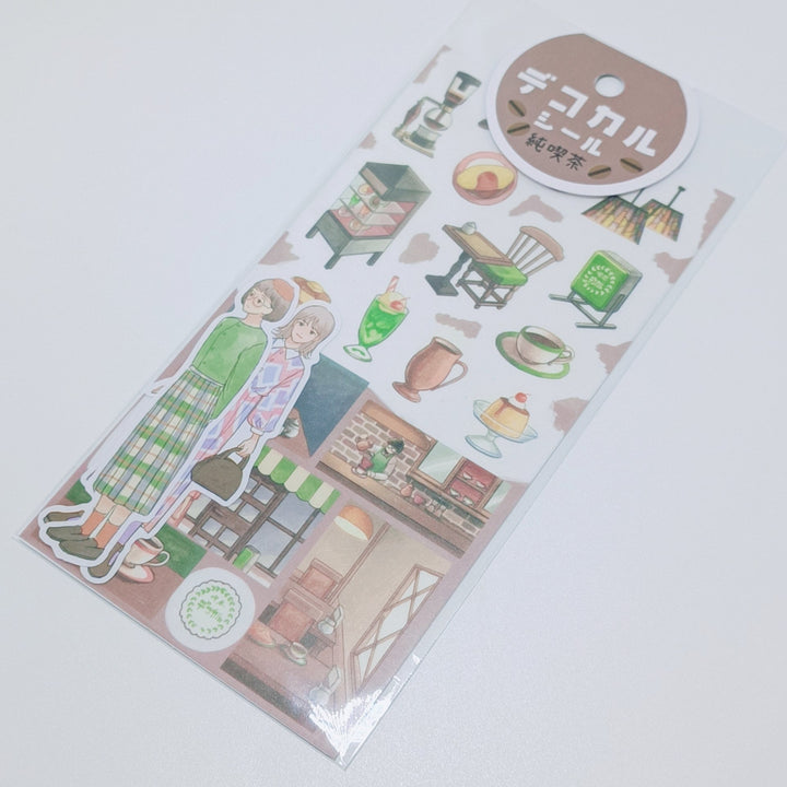 Decokaru Sticker Sheet Set (2pcs. afternoon tea/classic kissa cafe)