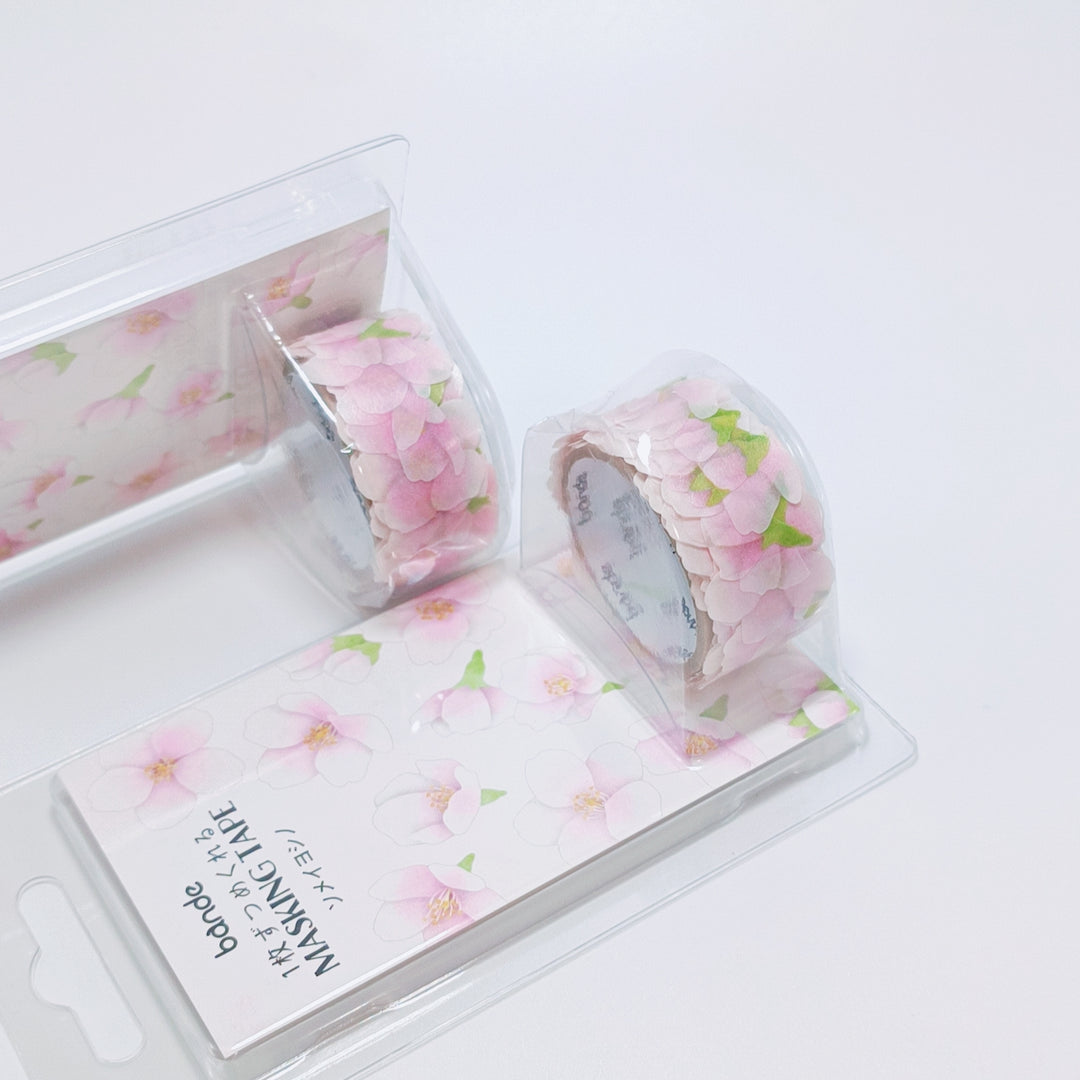 Bande Cherry Blossom Street ＆ Sakura Petals Roll Tape Set (2 pcs.)