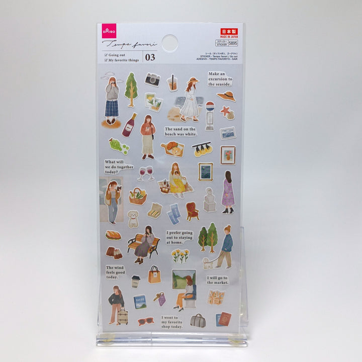 Temps favori Sticker Sheet Set (2pcs. going out/shopping time)