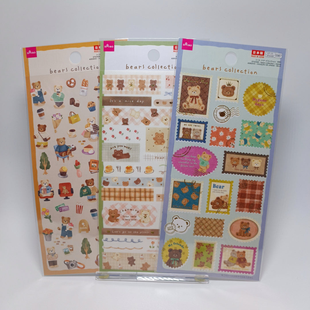 Bears Collection Sticker Sheet Set (3 pcs.)