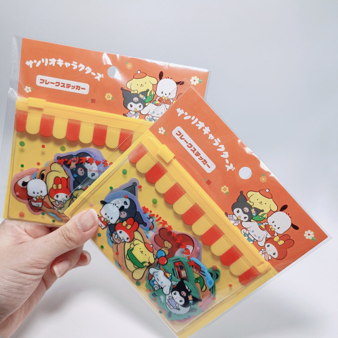 Retro Sanrio Friends Flake Sticker with Pouch