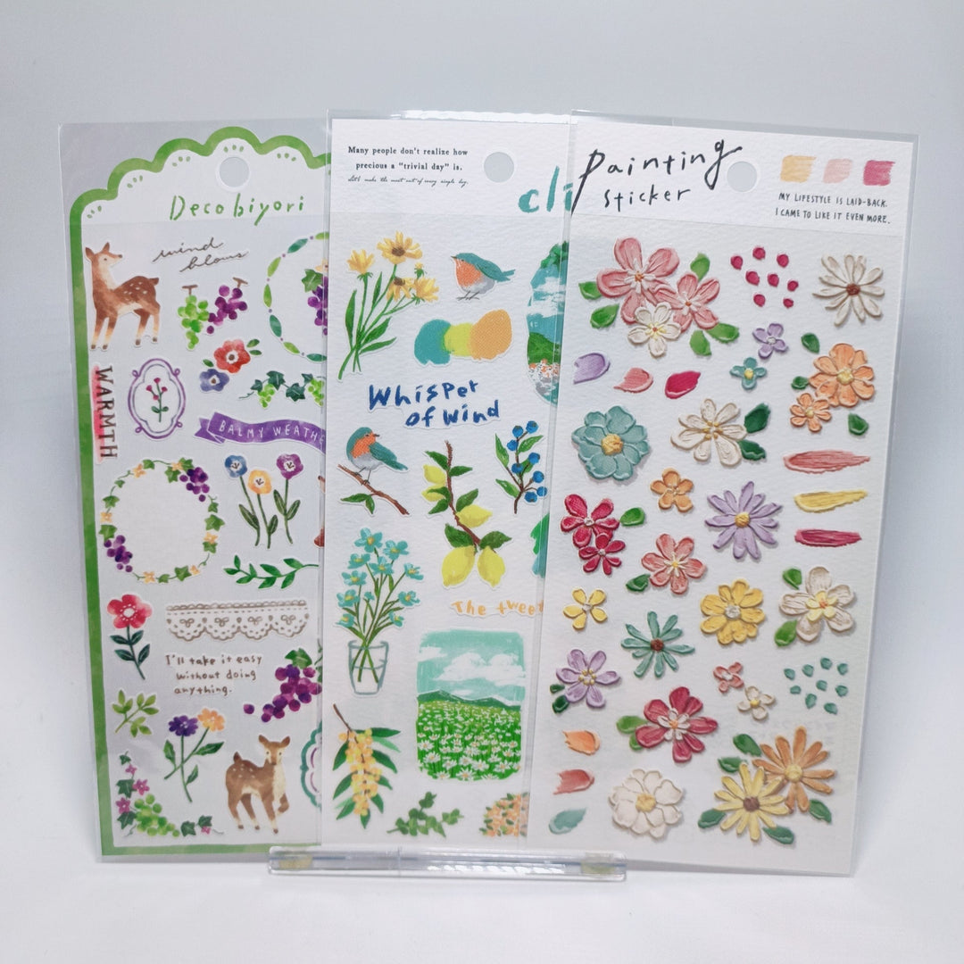 Spring Flower Sticker Sheet Set (3 pcs.)