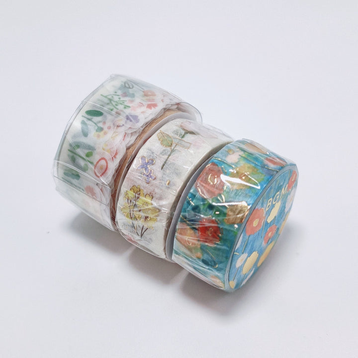 Spring Flower Washi Tape Set (3 pcs.)