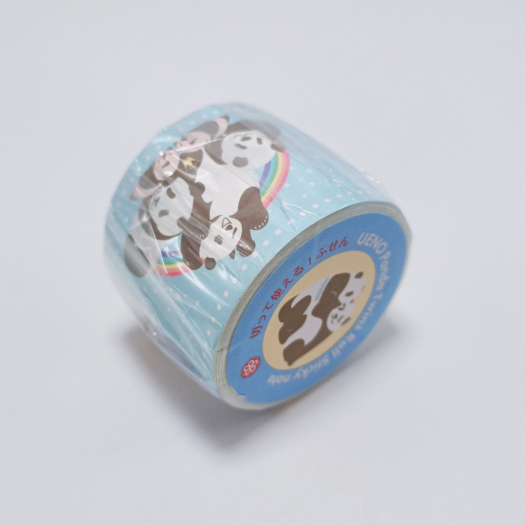 Ueno Zoo Twin Panda Wide Roll Sticky Note