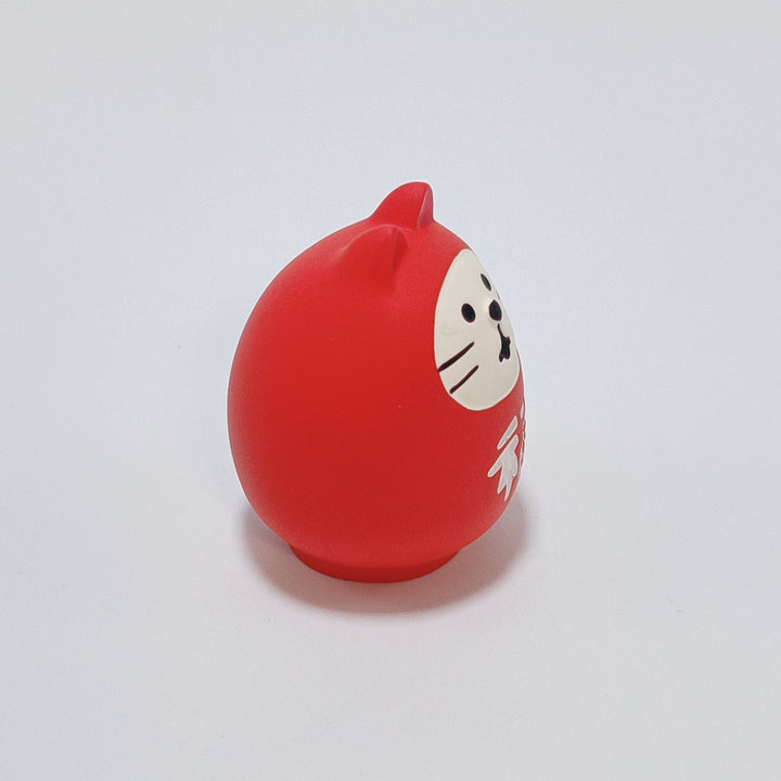 DECOLE concombre Lucky Neko Daruma (rojo)