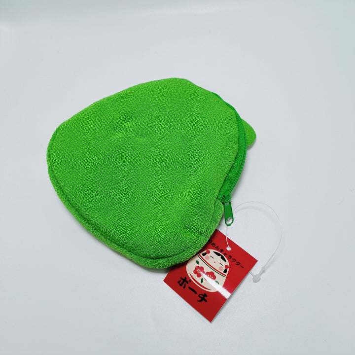 Minibolso japonés de tela con forma de rana (barriga verde)