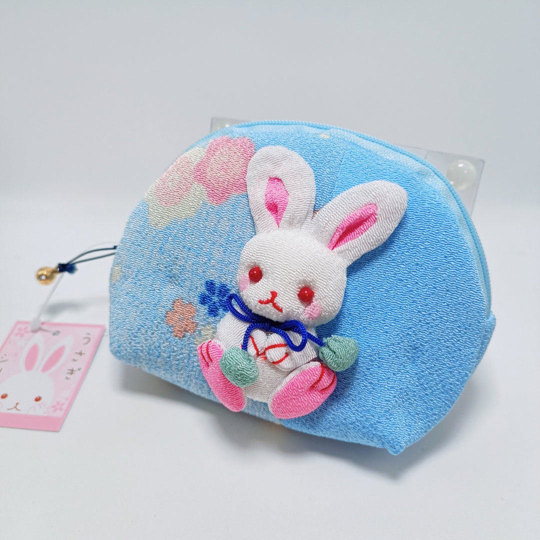 Pochette ronde en textile japonais Bunny