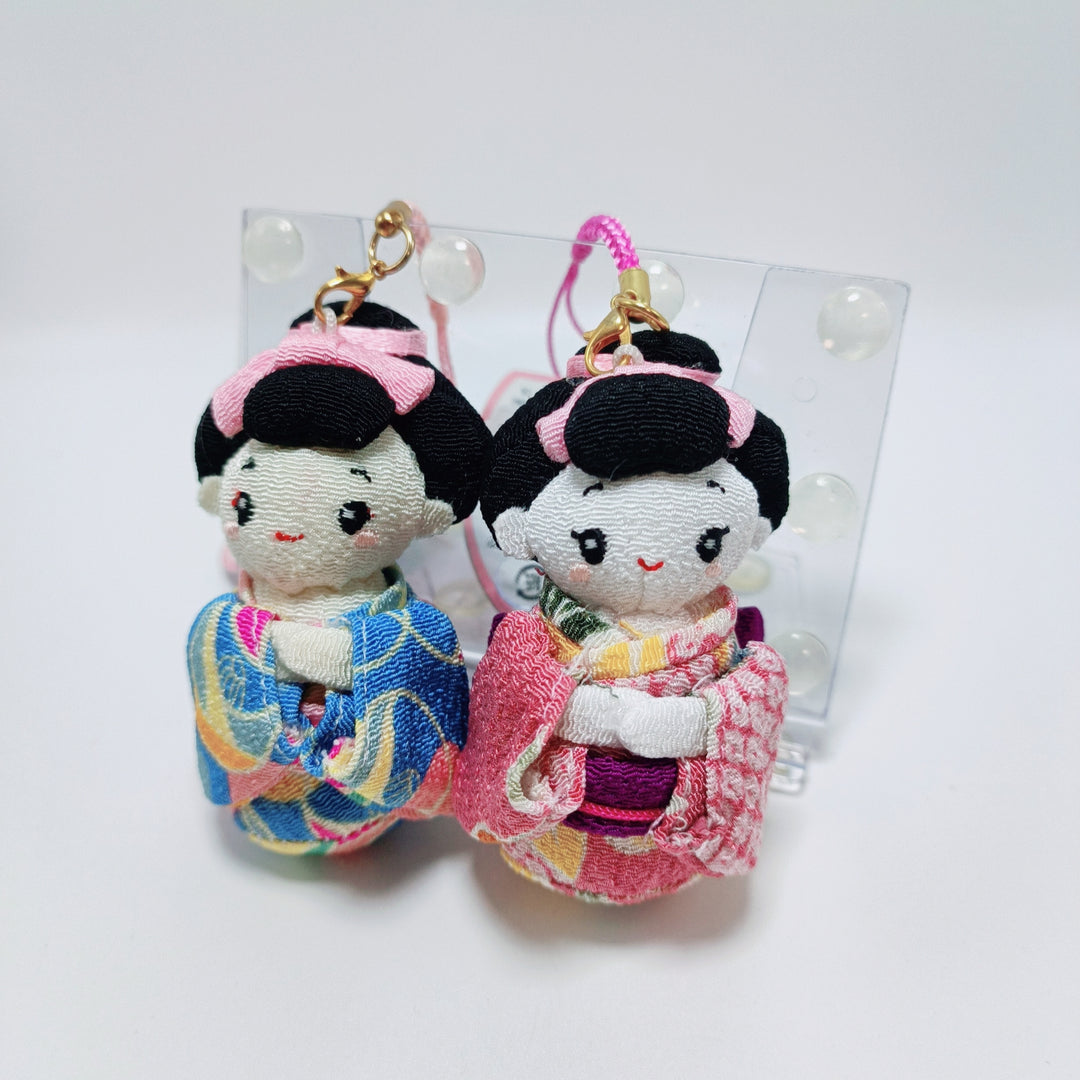 Juego de mini llaveros de peluche de Maiko Girl hechos a mano (2 uds.)