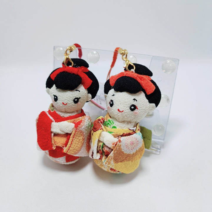 Ensemble de porte-clés en mini peluche Maiko Girl fait à la main (2 pièces)