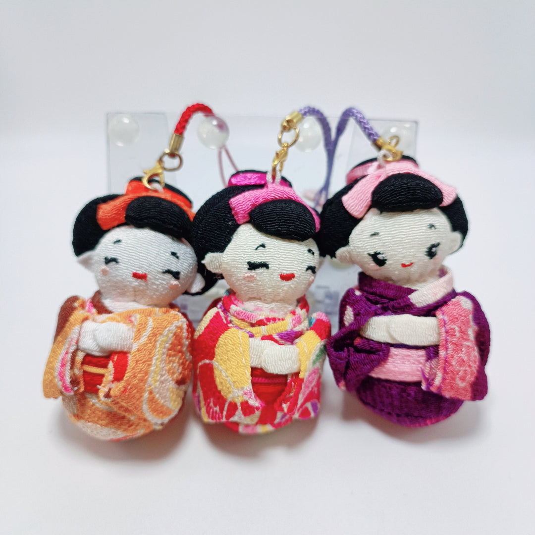 Porte-clés en peluche miniature Maiko Girl fait à la main (motif aléatoire)