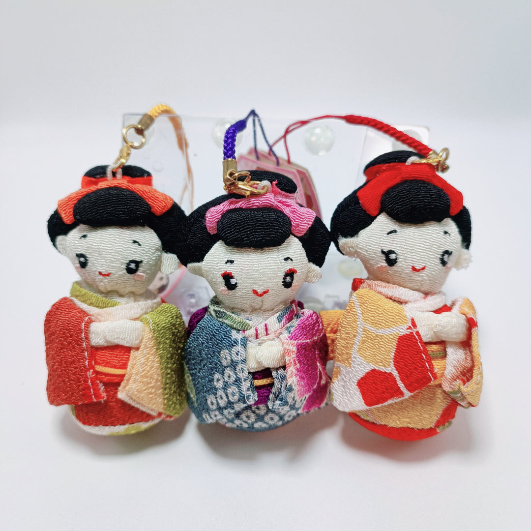 Porte-clés en peluche miniature Maiko Girl fait à la main (motif aléatoire)