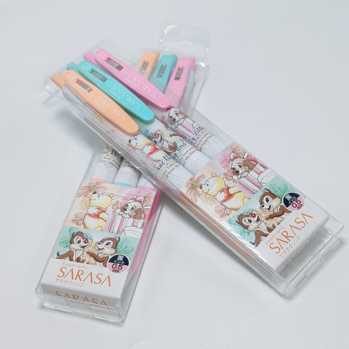 [Limited] SARASA Disney Pen Set (3pcs. Winnie the Pooh, Pretty Little Lady, Chip and Dale)