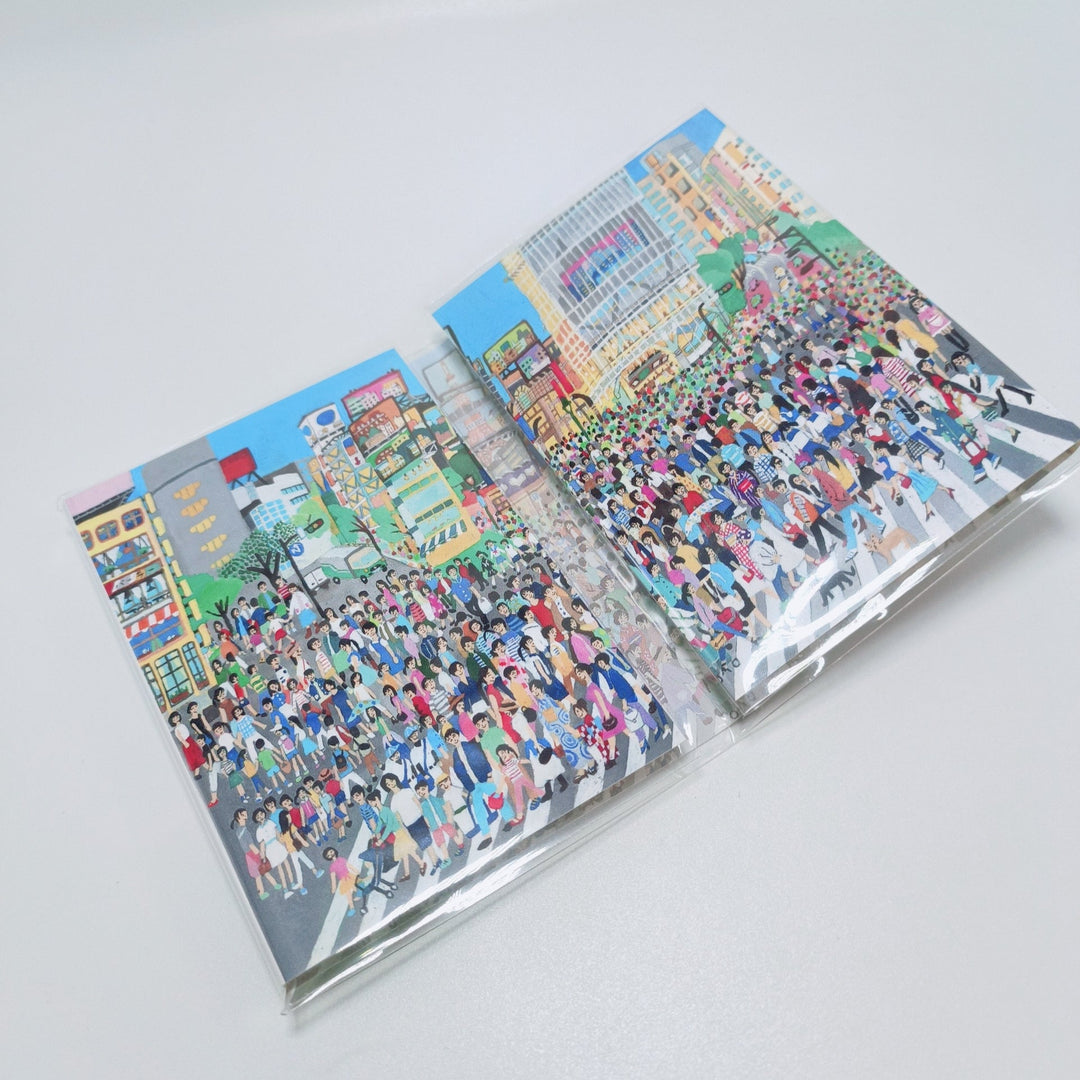 Mini livre de notes autocollantes et bloc-notes avec illustration japonaise Ai Okino (Tokyo)