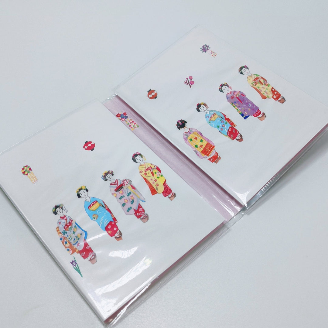 Ai Okino Japan Illustration Sticky Note + Note Pad Mini Book (kyoto)