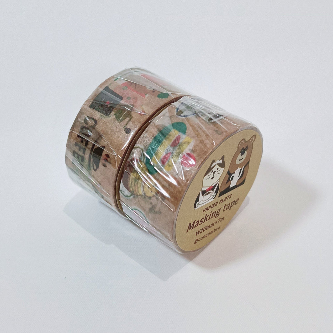 Papier Platz x Concombre Washi Tape (retro cafe)