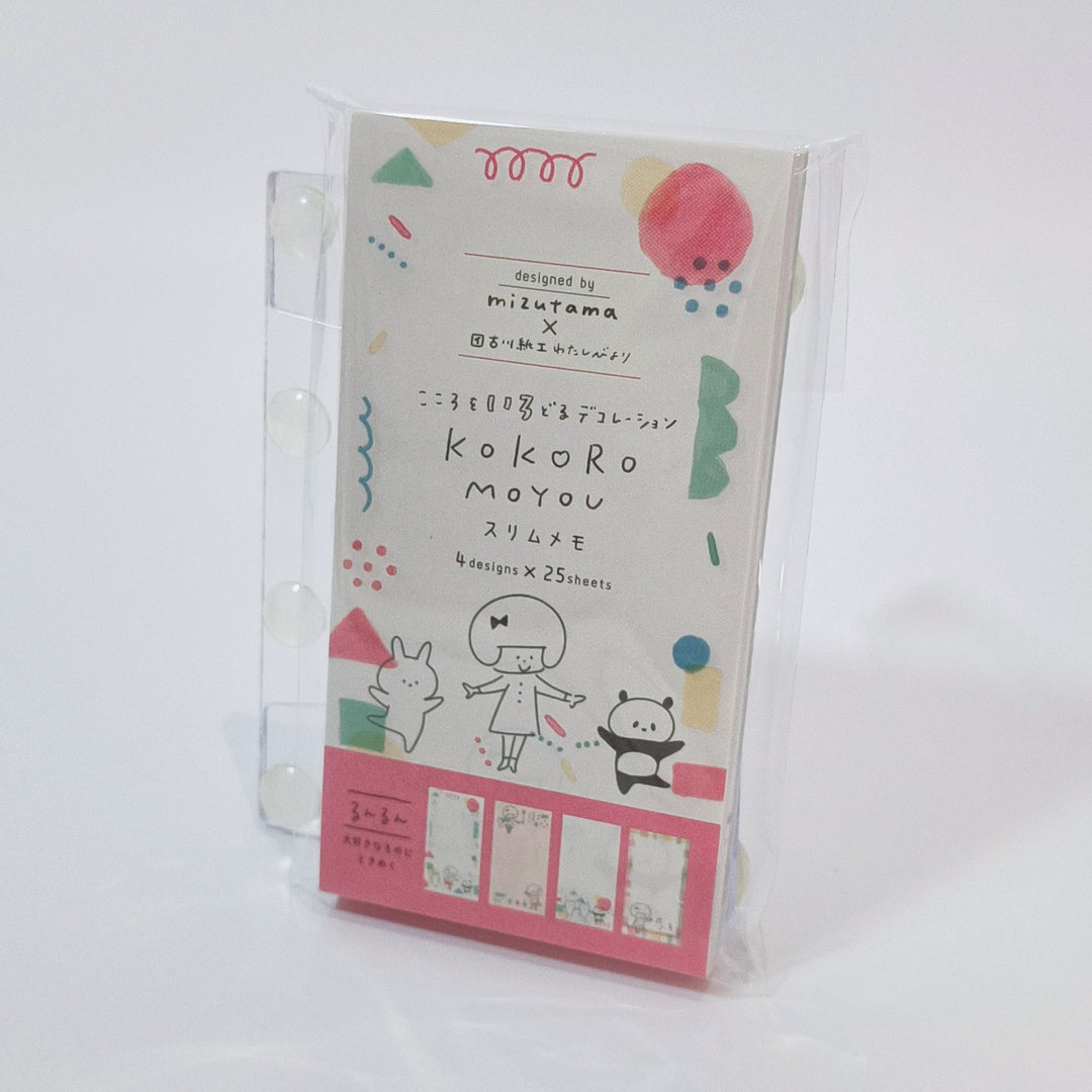 mizutama x Furukawa Shiko Slim Memo Pad (4designs, 100sheets))