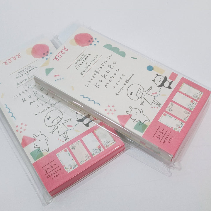 mizutama x Furukawa Shiko Slim Memo Pad (4designs, 100sheets))