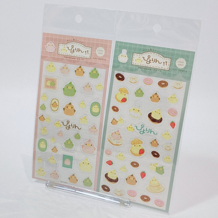 Furukawa x Piyorin Colorful + Sweets clear seal set (2 pcs.)