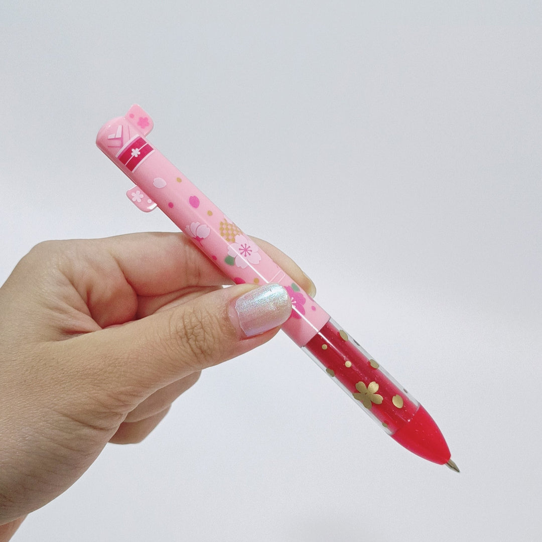 Sakura Kimono 2-color Pen (Black and Red)