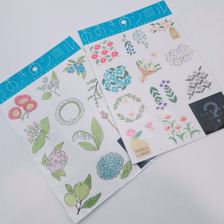 Large Floral sticker seal set (2pcs.)